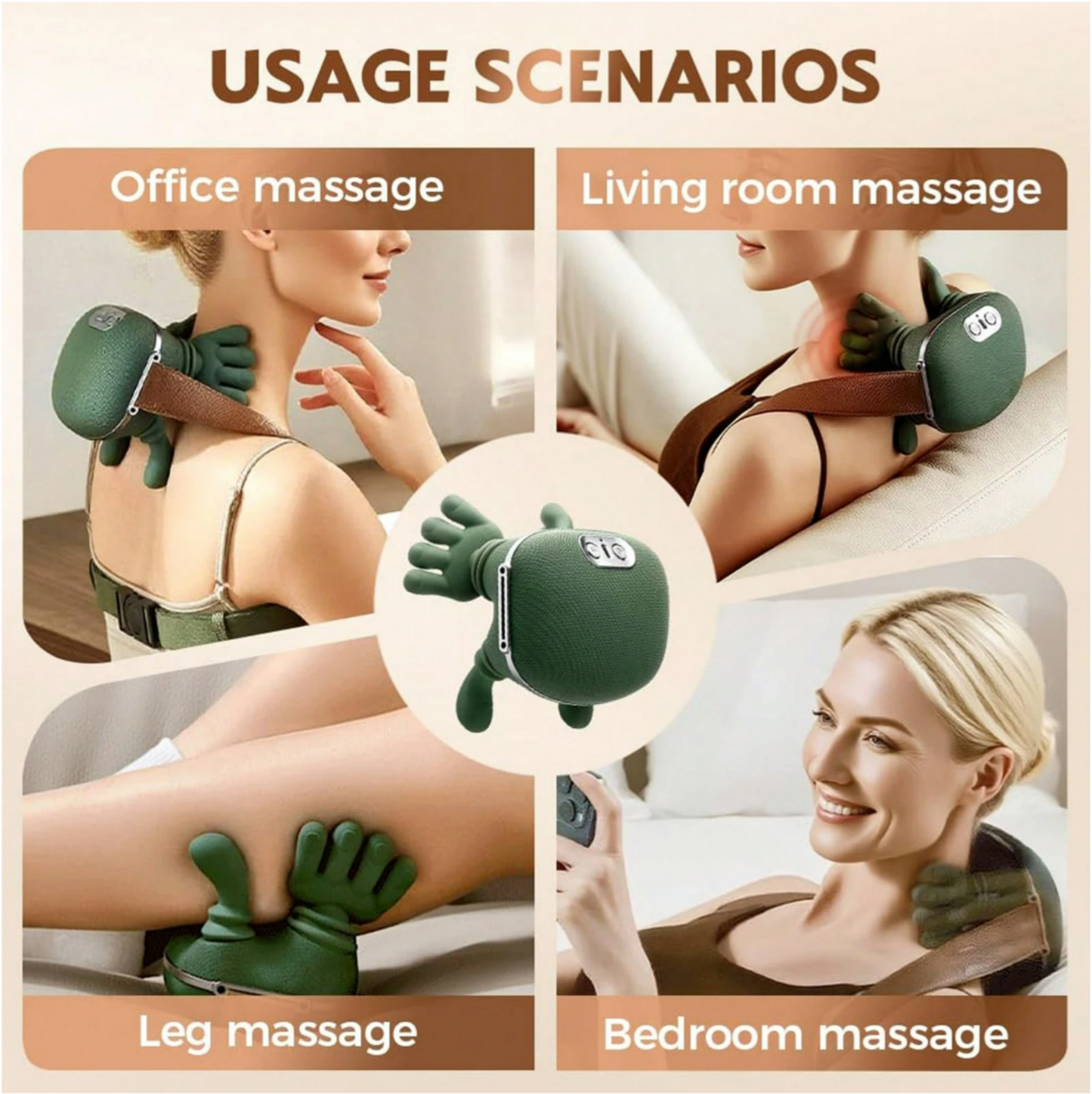 PAINMELT— Neck & Shoulder Deep-Kneading Massager with Heat